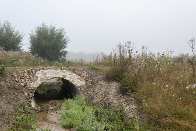 Culvert Excavation Site in Dry Conditions